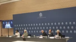 Il panel di presentazione del Messaggio per la Giornata Mondiale del Migrante e del Rifugiato, Sala Stampa provvisoria della Santa Sede, 3 giugno 2024 / AG / ACI Group