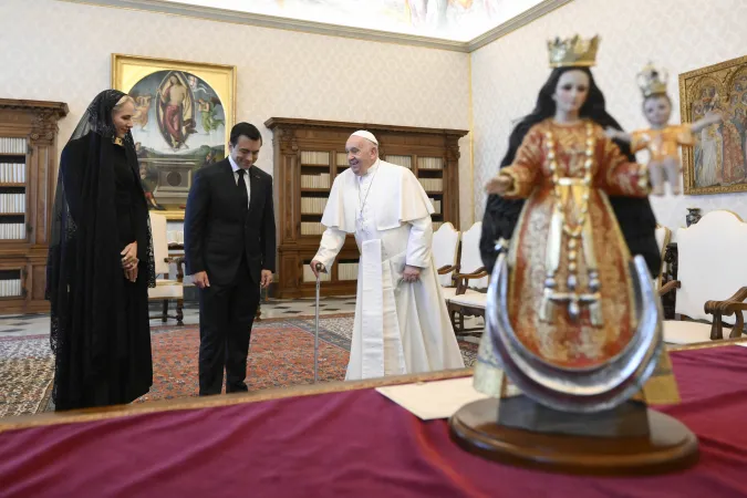 Papa Francesco, Daniel Noboa | Papa Francesco e il presidente di Ecuador Daniel Noboa, Palazzo Apostolico Vaticano, 13 maggio 2024 | Vatican Media / ACI Group