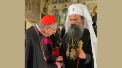 Il Cardinale Koch con il Patriarca Daniil dopo la Divina Liturgia dell'1 luglio, Sofia, Bulgaria / DPUC
