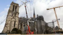 Una immagine del cantiere di Notre Dame de Paris / da X