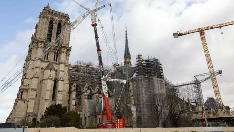 Notre Dame de Paris | Una immagine del cantiere di Notre Dame de Paris | da X