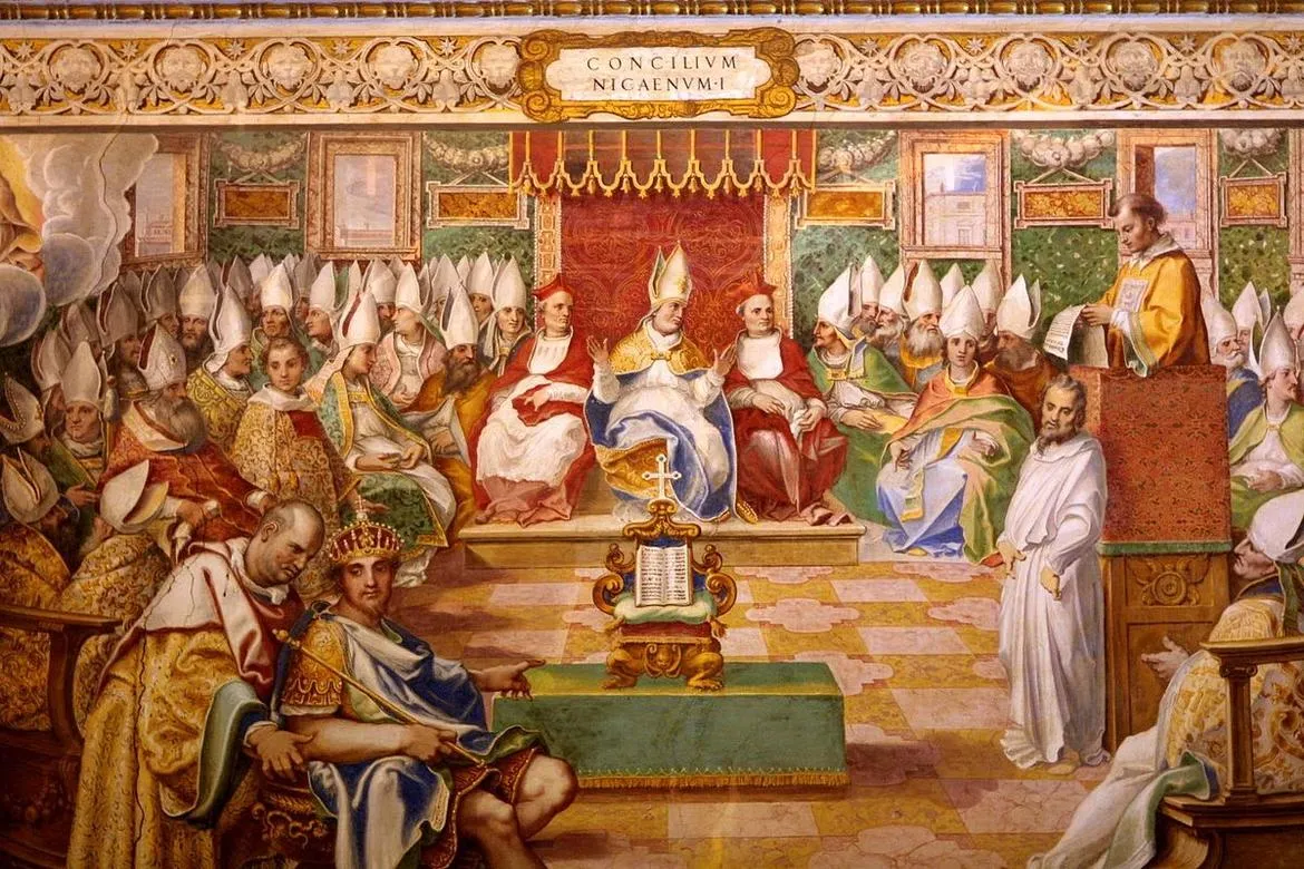 Una immagine del Concilio di Nicea