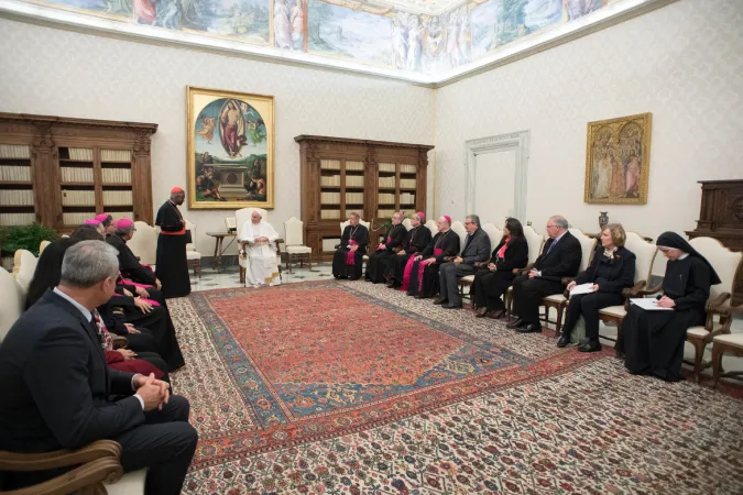 Papa Francesco e la Fondazione Populorum Progressio | Papa Francesco incontra i membri della Fondazione Populorum Progressio, Vaticano, 14 dicembre 2017 | Vatican Media / ACI Group