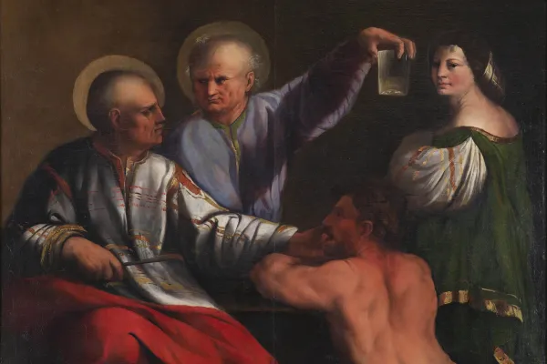 I Santi Cosma e Damiano, di Giovanni Luteri detto Dosso Dossi / Credit galleriaborghese.it