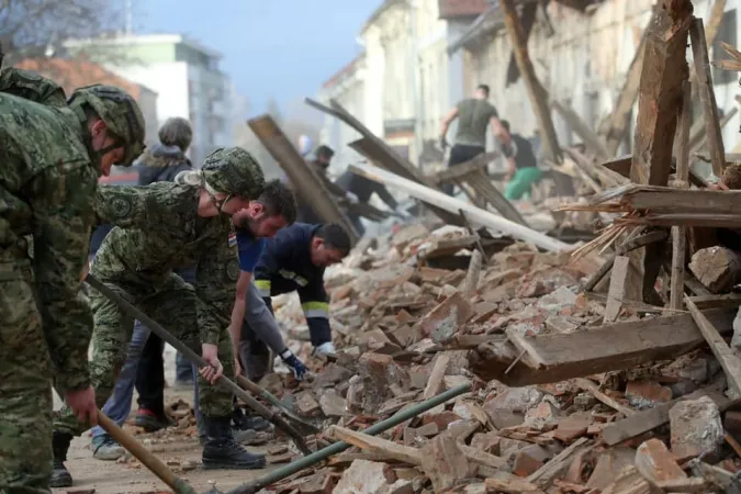 Terremoto in Croazia | Soccorsi all'opera nella diocesi di Sisak, in Croazia, dopo il terremoto del 29 dicembre 2020 | Diocesi di Sisak