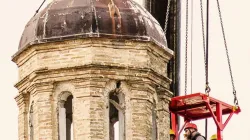 Messa in sicurezza della lanterna della Chiesa di San Paolo, a Macerata (2016) / Foto: @luna_simoncini 