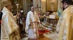 Il metropolita Antonio all'ingresso del sacerdote Ivan Ivanov come responsabile della comunità ortodossa bulgara di Roma, San Paolo alla Regola, 14 marzo 2021 / Ambasciata di Bulgaria presso la Santa Sede