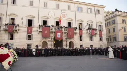 Papa Francesco in piazza di Spagna, per l'omaggio al monumento all'Immacolata, 8 dicembre 2018  / Marina Testino / ACI Group