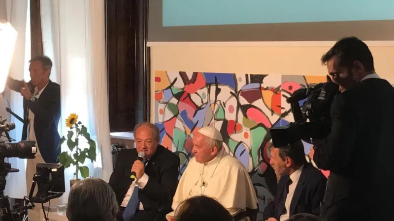 Papa Francesco alla Fondazione Scholas Occurentes a San Callisto |  | Angela Ambrogetti, ACI Stampa