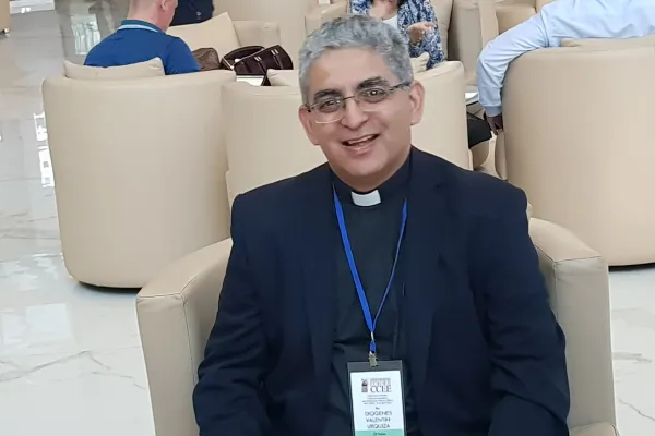 Monsignor Diogenes Urquiza, missionario del Verbo Incarnato, delegato della Conferenza Episcopale Russa alla Plenaria del CCEE a Minsk / Andrea Gagliarducci  / ACI Stampa