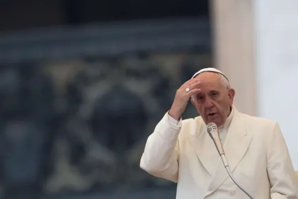 Papa Francesco durante una udienza generale  / Daniel Ibanez / ACI Group