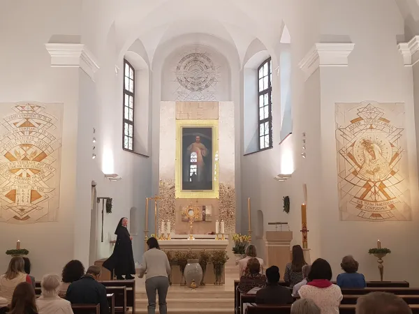 Santuario della Divina Misericordia di Vilnius | Vilnius, Santuario della Divina Misericordia, dove c'è il quadro originale del Gesù della Divina Misericordia | Andrea Gagliarducci / ACI Stampa