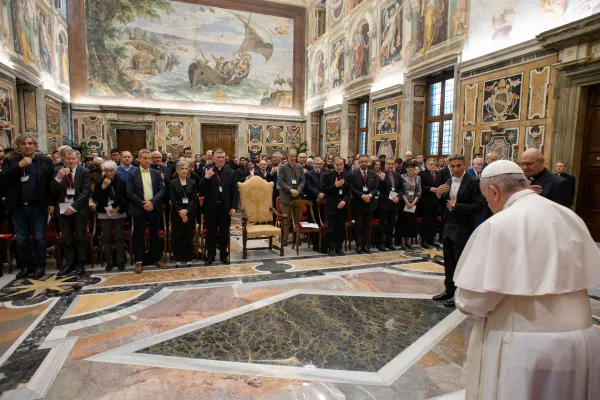 Papa Francesco incontra docenti e studenti del Pontificio Istituto Biblico, Sala Clementina, Palazzo Apostolico Vaticano, 9 maggio 2019 / Vatican Media / AC Group