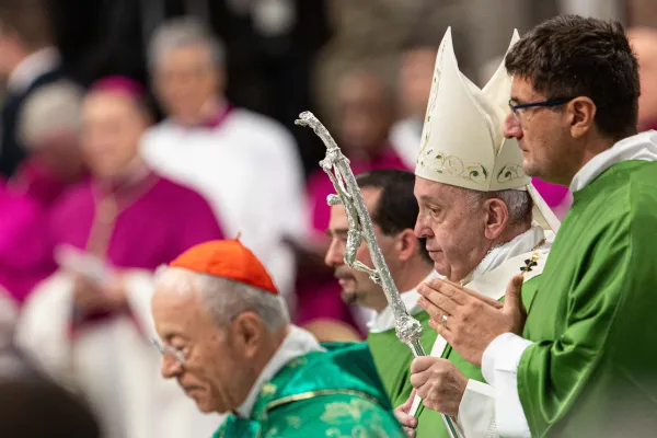 Papa Francesco durante la Messa celebrata in occasione della Giornata Mondiale dei Poveri, Basilica di San Pietro, 17 novembre 2019
 / Daniel Ibanez / ACI Group