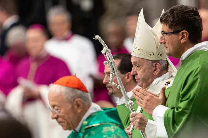 Papa Francesco, Basilica Vaticana | Papa Francesco durante la Messa celebrata in occasione della Giornata Mondiale dei Poveri, Basilica di San Pietro, 17 novembre 2019
 | Daniel Ibanez / ACI Group