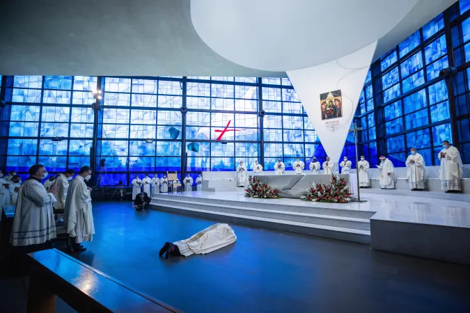 Ordinazione episcopale futuro cardinale Feroci | Il cardinale eletto feroci durante il rito dell'ordinazione episcopale, Santuario del Divino Amore, 15 novembre 2020
 | Daniel Ibanez / ACI Group