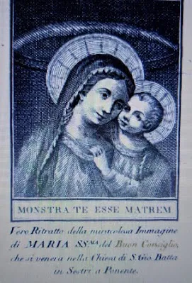 Madre del Buon Consiglio | L'immagine di Maria Madre del Buon Consiglio nella chiesa di San Giovanni Battista a Sestri Ponente
 | cosebulgare.blogspot.com