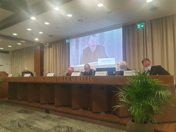 Cardinale Parolin, CCEE | Il cardinale Parolin durante la plenaria del CCEE, 24 settembre 2021 | AG  / ACI Group