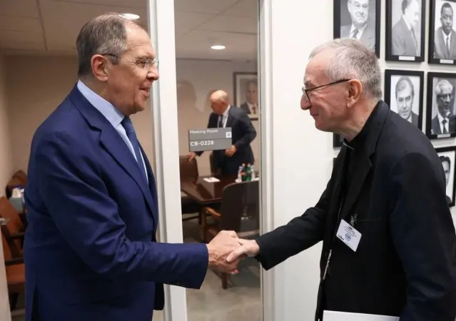 Cardinale Pietro Parolin, Lavrov | L'incontro tra il Cardinale Parolin e Lavrov a New York | Twitter MOFA Federazione Russa