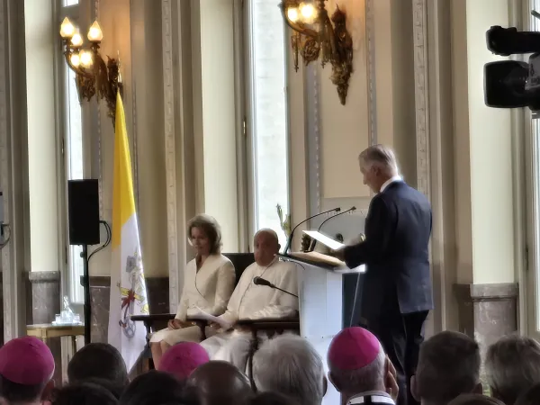 Papa Francesco in Belgio | Papa Francesco nel Castello di Laeken, Bruxeles, 27 settembre 2024 | AG / ACI Group