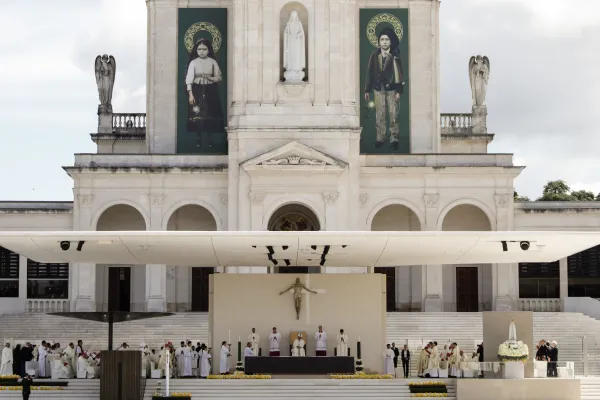 Papa Francesco durante la Messa di canonizzazione di Francesco e Giacinta a Fatima, 13 maggio 2017  / LUSA