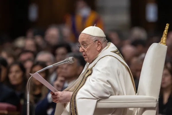 Papa Francesco durante la Messa la canonizzazione di Mama Antula, la prima santa argentina / Daniel Ibanez / ACI Group