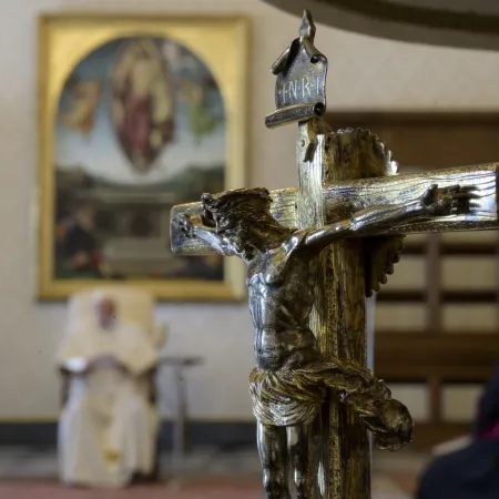 Papa Francesco nella Biblioteca del Palazzo Apostolico  |  | Vatican Media 