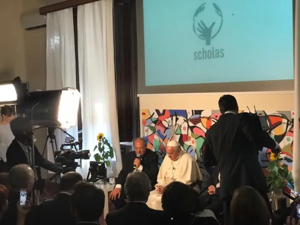 Papa Francesco alla Fondazione Scholas Occurentes a San Callisto |  | Angela Ambrogetti, ACI Stampa