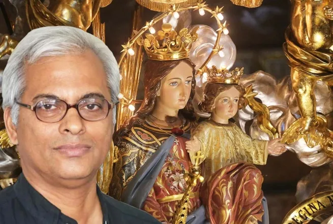 Padre Tom Uzhunnalil | Padre Tom e Maria Ausiliatrice in un montaggio dell'Agenzia di Notizie Salesiana | ANS