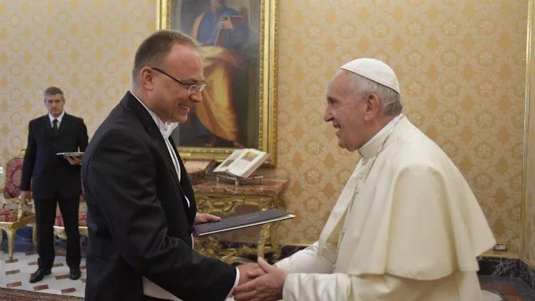 Ambasciatore Lisánsky | L'ambasciatore Marek Lisánsky con Papa Francesco | Ambasciata di Slovacchia presso la Santa Sede