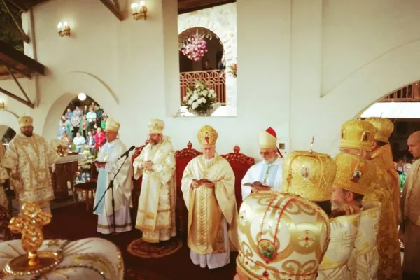 Il Cardinale Bassetti e Sua Beatitudine Shevchuk durante il viaggio del presidente della CEI in Ucraina del 14-16 luglio 2018 / AC - da Facebook