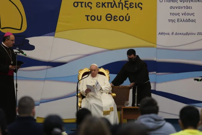 Papa Francesco, Incontro con i giovani presso la Scuola San Dionigi delle Suore Orsoline |  | AG / ACI Stampa