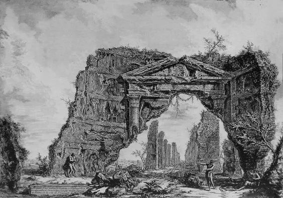 Così GB Piranesi vedeva i resti della Villa di Domiziano a metà del 1700 |  | pd