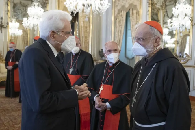 Colazione con il Presidente Mattarella in onore dei nuovi Cardinali italiani nominati dal Papa nel Concistoro del 28 novembre 2020 |  | www.quirinale.it