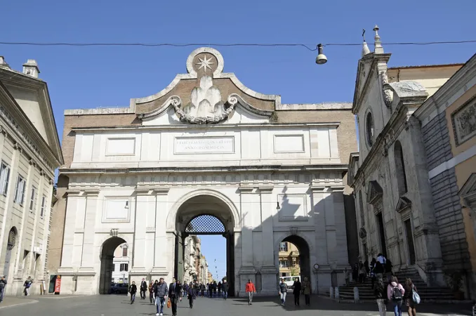 Porta del Popolo verso la Via Flaminia |  | pd