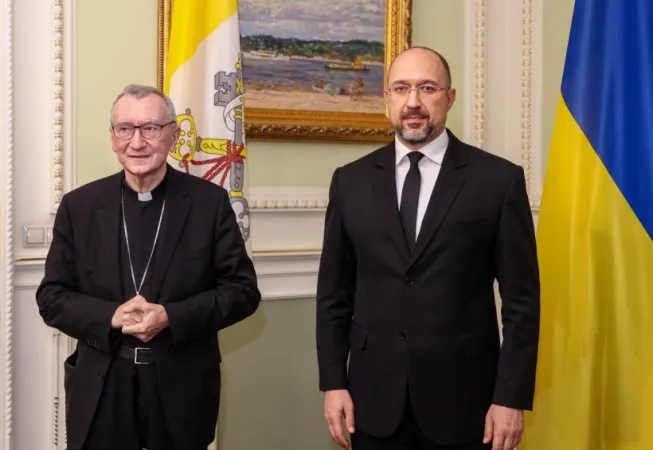 Cardinale Pietro Parolin | Il cardinale Parolin con il Primo Ministro Ucraino Shmyhal il 23 agosto 2021 a Kiev | kmu.gov.ua (presidenza del Consiglio Ucraina)