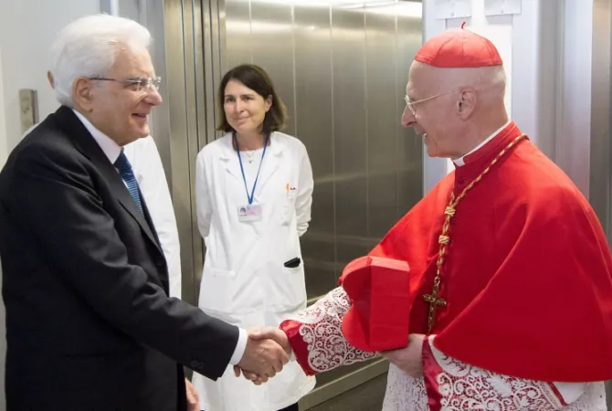 Il Cardinale Angelo Bagnasco con il Presidente della Repubblica Mattarella |  | Presidenza della Repubblica Italiana