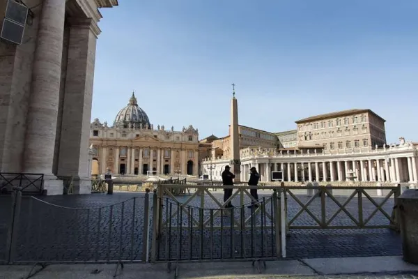 Una immagine di piazza San Pietro durante la quarantena / EWTN