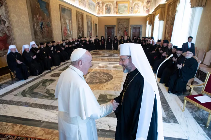 Papa Francesco, Sinodo Chiesa Greco Cattolica Ucraina | Papa Francesco e Sua Beatitudine Sviatoslav Shevchuk, Palazzo Apostolico Vaticano, 2 luglio 2019 | Vatican Media / ACI Group