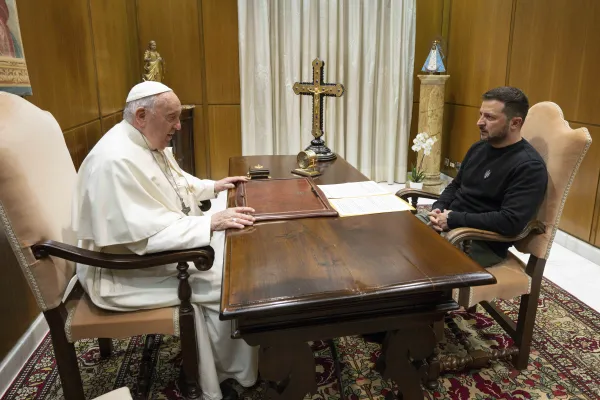 Il presidente Zelensky a colloquio con Papa Francesco / Vatican Media / ACI Group