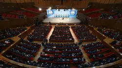 Papa Francesco durante l'incontro con il corpo diplomatico e le autorità civili in Kazakhstan, Nur Sultan, 13 settembre 2022 / Vatican Media / ACI Group