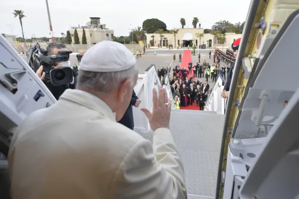 Papa Francesco parte da Malta, cerimonia di congedo, Malta International Airport, 3 aprile 2022 / Vatican Media / ACI Group