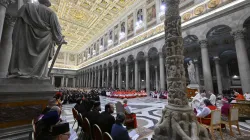 Papa Francesco e i rappresentanti delle altre confessioni religiose durante i Primi Vespri in San Paolo Fuori Le Mura, 25 gennaio 2024 / Vatican Media / ACI Group