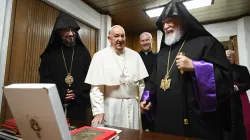 Papa Francesco con il Catholicos Aram I, Auletta Paolo VI, 12 giugno 2024 / Vatican Media / ACI Group