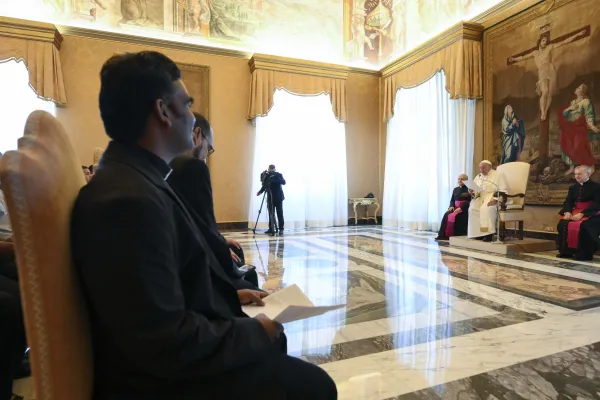 Papa Francesco incontra il capitolo generale dei Dehoniani, Palazzo Apostolico Vaticano, 27 giugno 2024 / Vatican Media / ACI Group