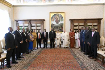 Il Re Mswati III, re di eSwatini in udienza dal Papa / Credit Vatican Media