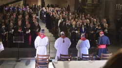 Papa Francesco, il pastore Yunan, il Cardinale Koch durante la preghiera comune nella Cattedrale Luterana di Lund, 31 ottobre 2016 / L'Osservatore Romano / ACI Group