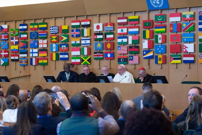 Papa Francesco alla FAO | Papa Francesco durante la sua visita alla FAO del 14 febbraio 2019 | Vatican Media / ACI Group