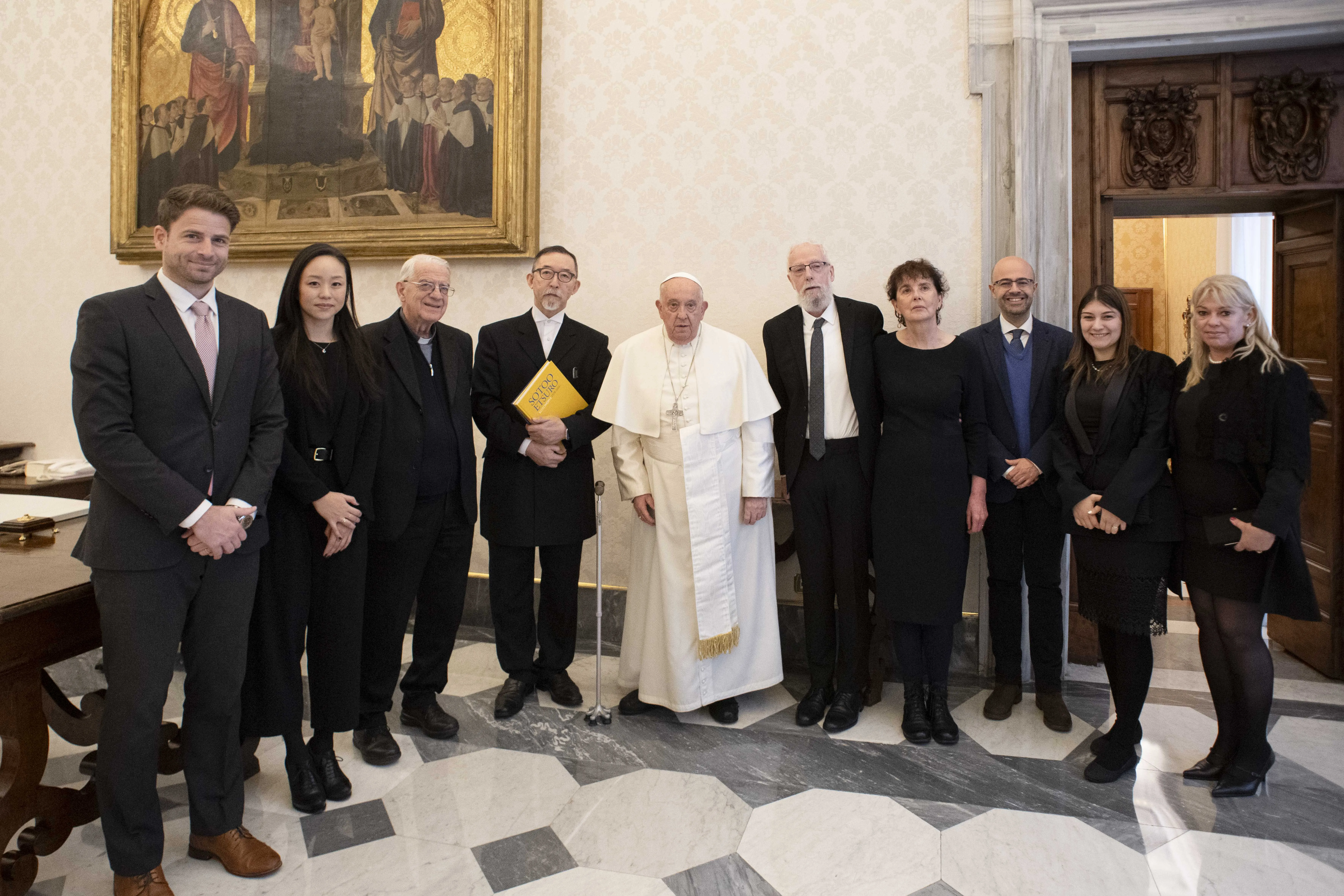 I premiati questa mattina con il Papa