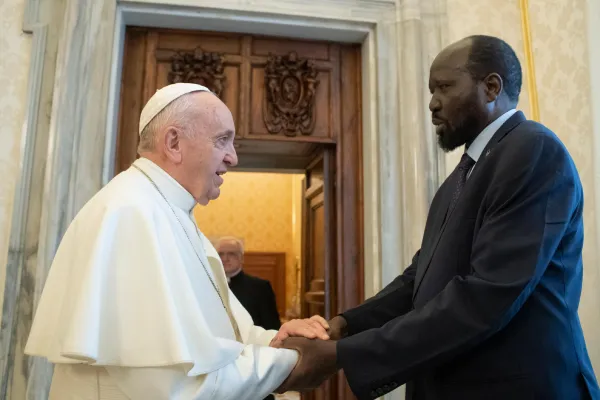 Papa Francesco incontra il presidente del Sud Sudan Salva Kiir, Palazzo Apostolico Vaticano, 16 marzo 2019 / Vatican Media / ACI Group